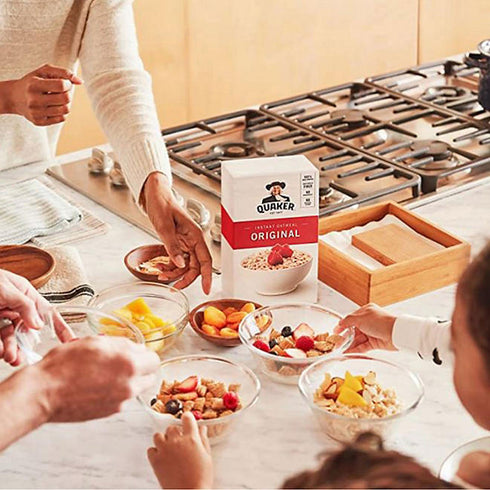 Quaker Instant Oatmeal Variety Pack, 3 flavors in total, 52 packets / 1.51 ounces each, totaling 74.6 ounces. The most affordable oatmeal, suitable for breakfast.,food,snacks,labubu,dubai chocolate bar,candy and snacks